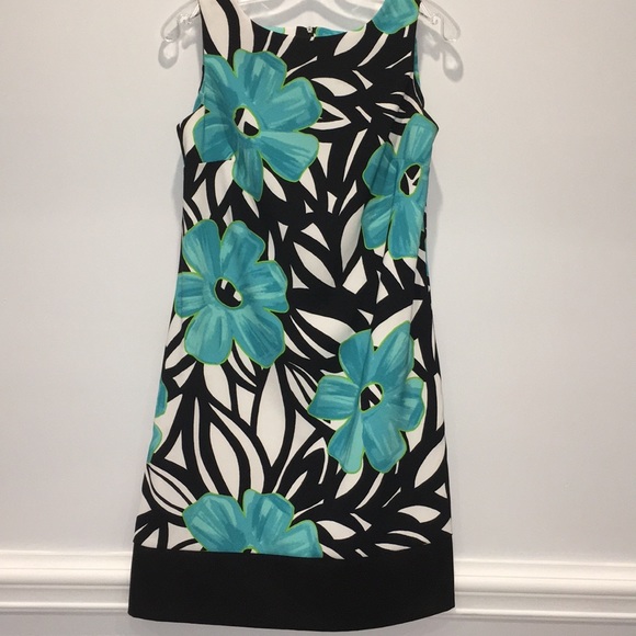 AB Studio Dresses & Skirts - AB Studio Blue Floral Print Sleeveless Dress